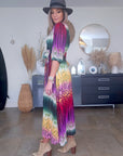 Robe soleil longue tricolore - 𝐌𝐚𝐫𝐢𝐧𝐚𝟒𝟒𝐟𝐚𝐦𝐢𝐥𝐲