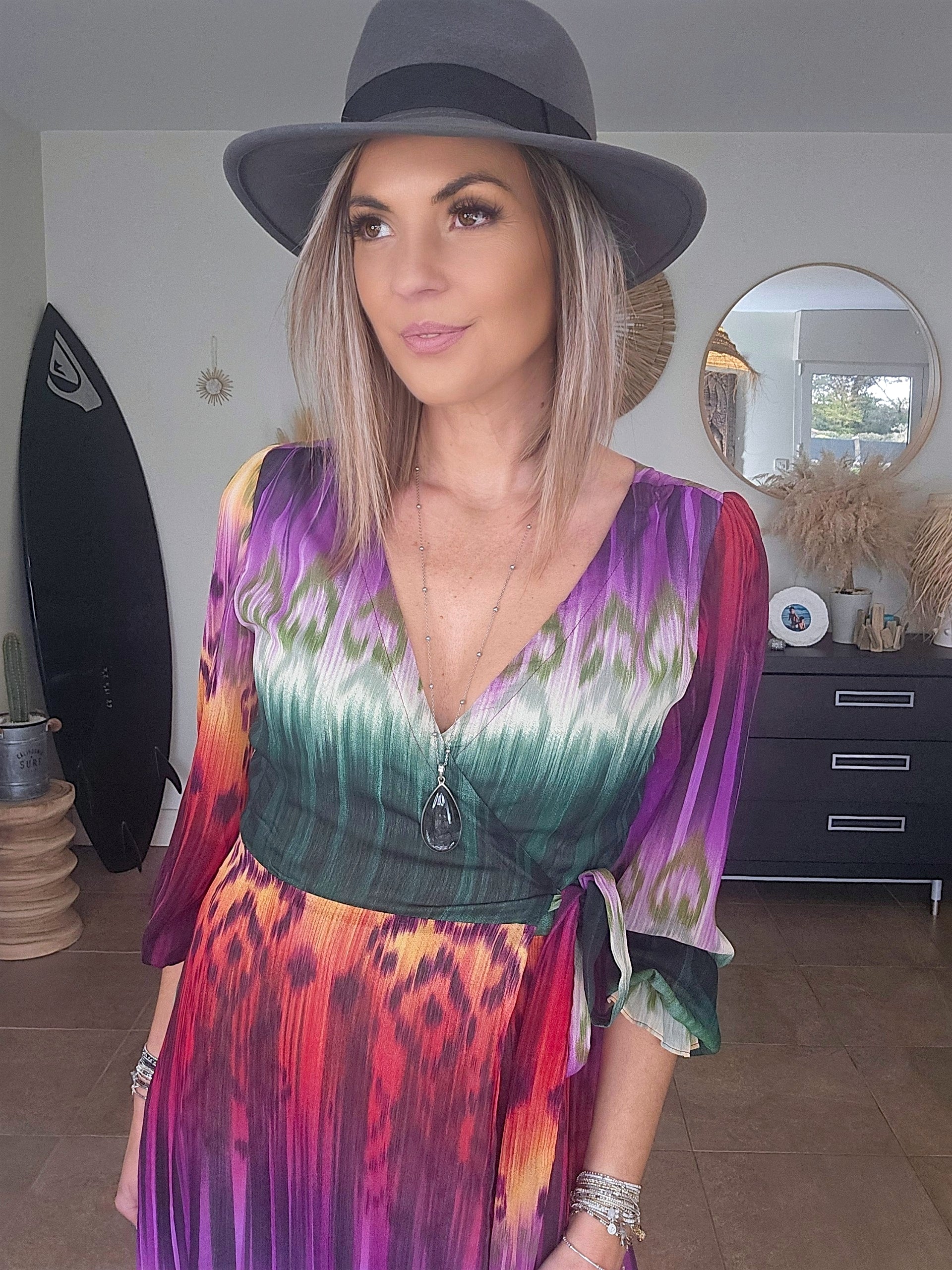 Robe soleil longue tricolore - 𝐌𝐚𝐫𝐢𝐧𝐚𝟒𝟒𝐟𝐚𝐦𝐢𝐥𝐲