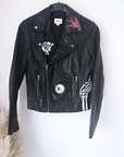 Perfecto noir 100% cuir à tags - 𝐌𝐚𝐫𝐢𝐧𝐚𝟒𝟒𝐟𝐚𝐦𝐢𝐥𝐲