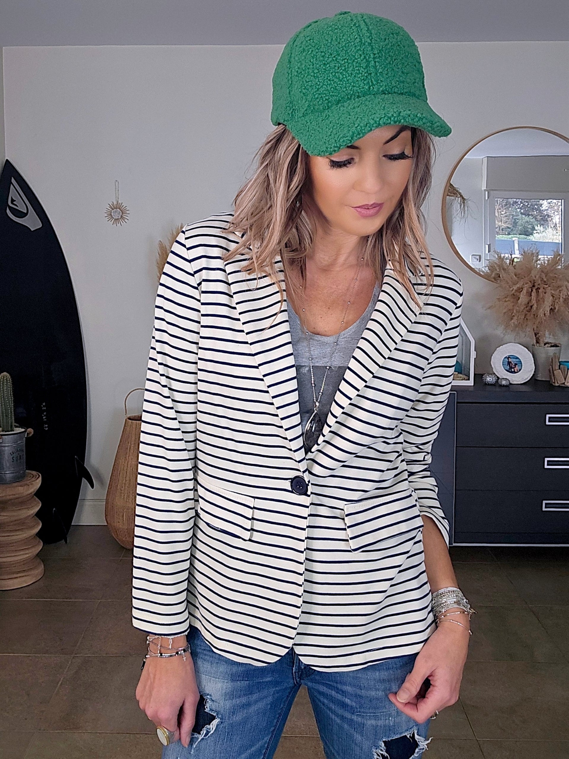 Veste marinière à tigre à sequins - 𝐌𝐚𝐫𝐢𝐧𝐚𝟒𝟒𝐟𝐚𝐦𝐢𝐥𝐲