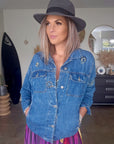 Veste brodée en jean bleu - 𝐌𝐚𝐫𝐢𝐧𝐚𝟒𝟒𝐟𝐚𝐦𝐢𝐥𝐲