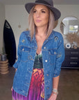 Veste brodée en jean bleu - 𝐌𝐚𝐫𝐢𝐧𝐚𝟒𝟒𝐟𝐚𝐦𝐢𝐥𝐲