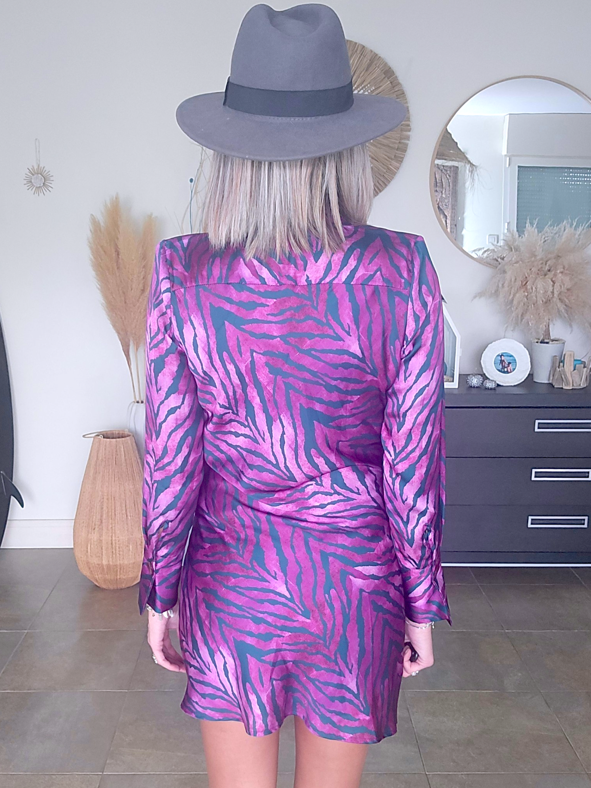Robe portefeuille zébrée violette - 𝐌𝐚𝐫𝐢𝐧𝐚𝟒𝟒𝐟𝐚𝐦𝐢𝐥𝐲
