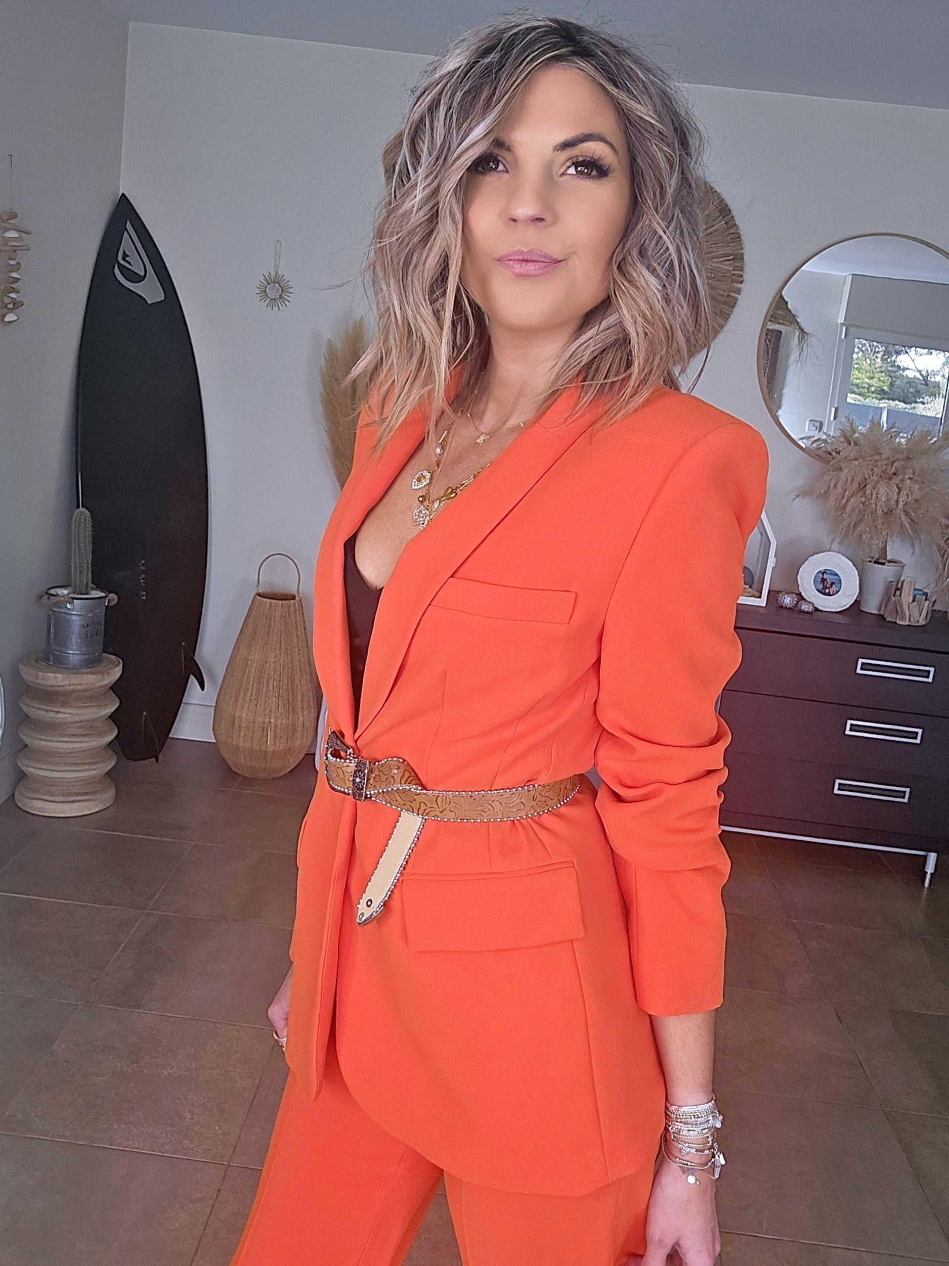 Veste chic orange - 𝐌𝐚𝐫𝐢𝐧𝐚𝟒𝟒𝐟𝐚𝐦𝐢𝐥𝐲