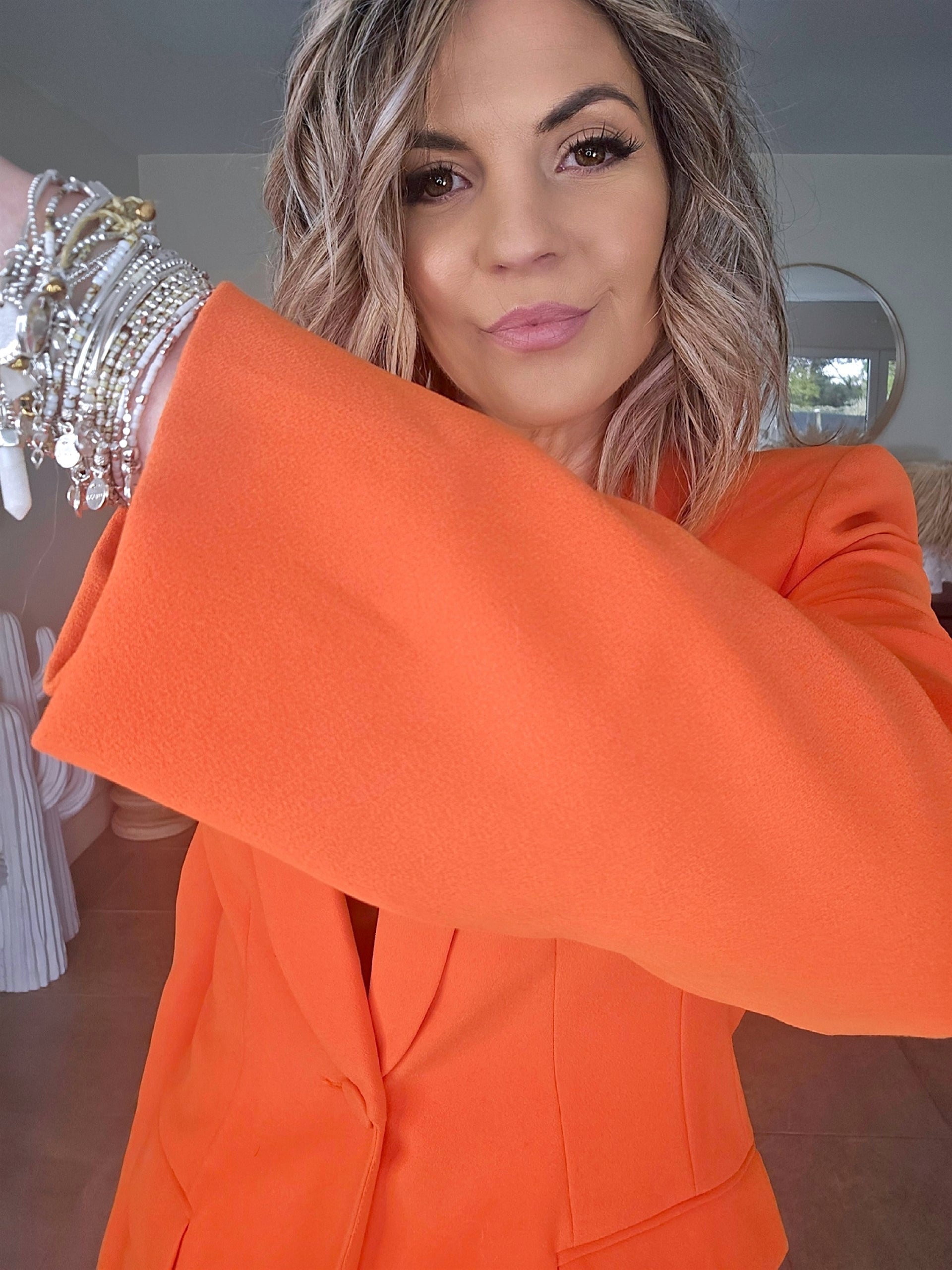 Veste chic orange - 𝐌𝐚𝐫𝐢𝐧𝐚𝟒𝟒𝐟𝐚𝐦𝐢𝐥𝐲