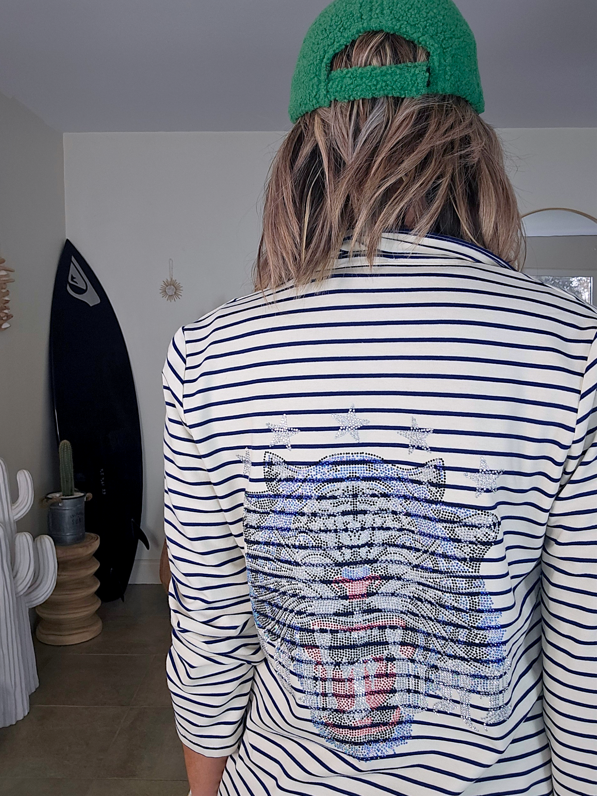 Veste marinière à tigre à sequins - 𝐌𝐚𝐫𝐢𝐧𝐚𝟒𝟒𝐟𝐚𝐦𝐢𝐥𝐲