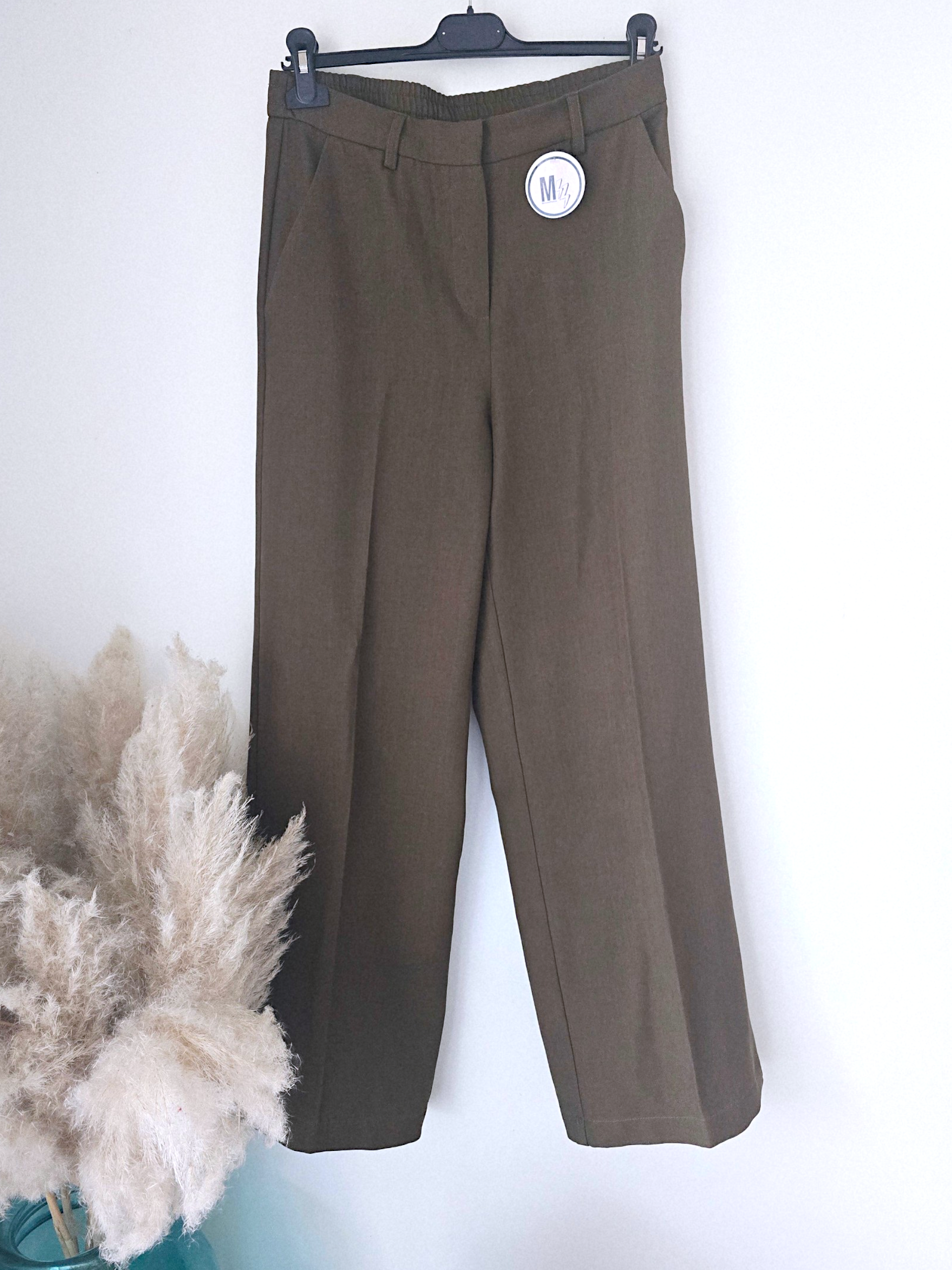 Pantalon chic palazzo kaki / marron - 𝐌𝐚𝐫𝐢𝐧𝐚𝟒𝟒𝐟𝐚𝐦𝐢𝐥𝐲