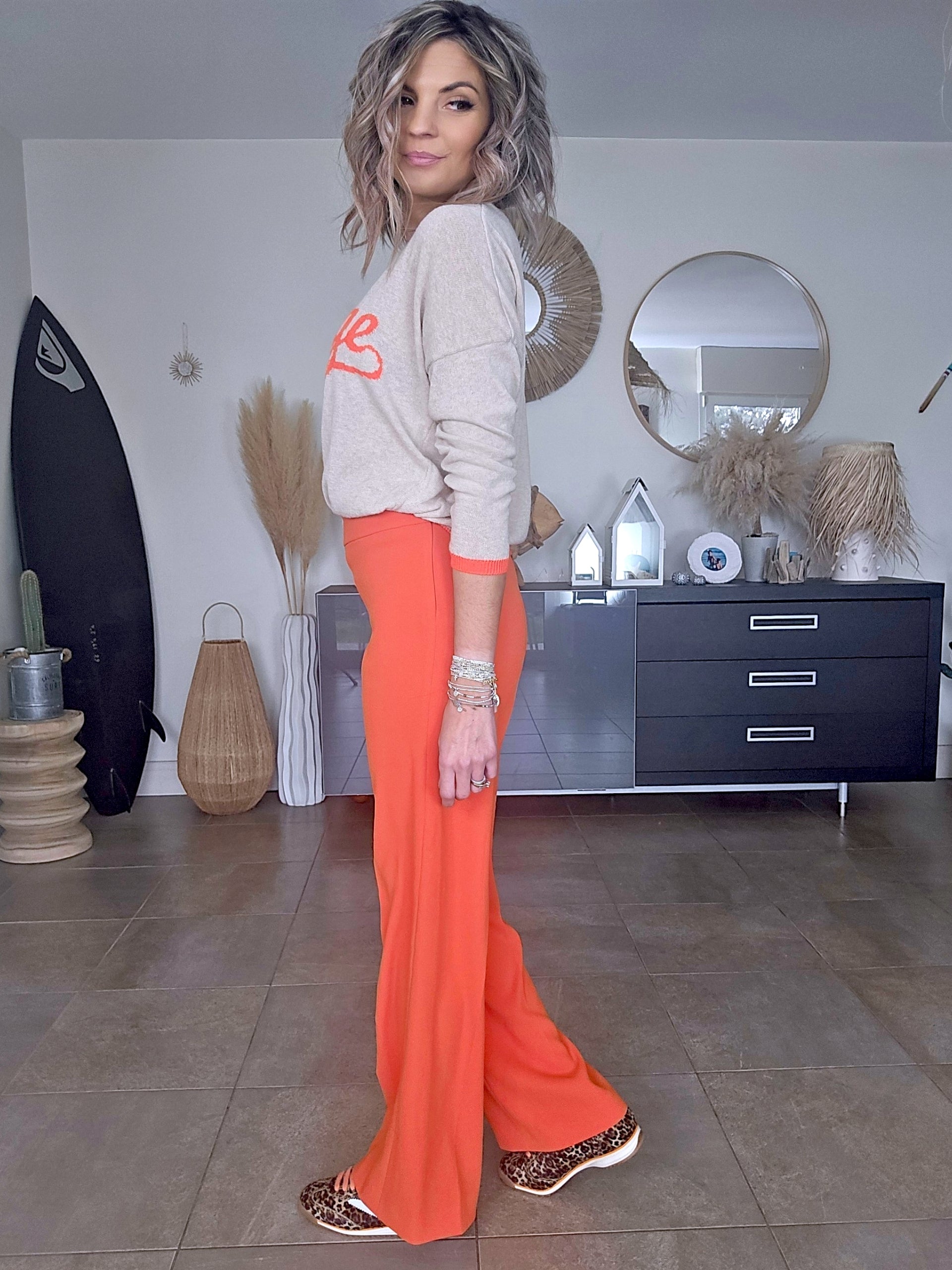 Pantalon palazzo orange - 𝐌𝐚𝐫𝐢𝐧𝐚𝟒𝟒𝐟𝐚𝐦𝐢𝐥𝐲