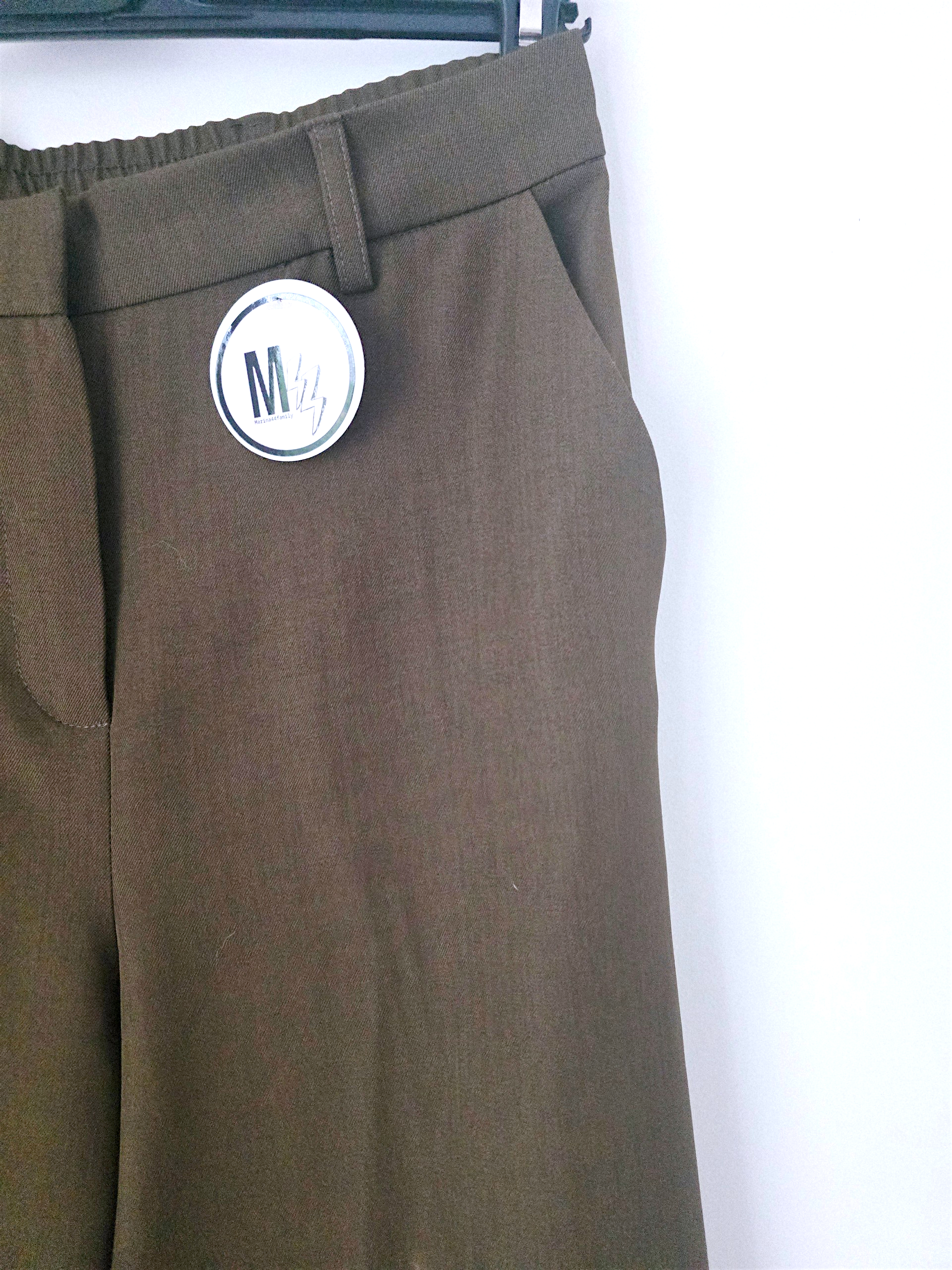 Pantalon chic palazzo kaki / marron - 𝐌𝐚𝐫𝐢𝐧𝐚𝟒𝟒𝐟𝐚𝐦𝐢𝐥𝐲
