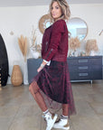 Perfecto aubergine 100% cuir - 𝐌𝐚𝐫𝐢𝐧𝐚𝟒𝟒𝐟𝐚𝐦𝐢𝐥𝐲