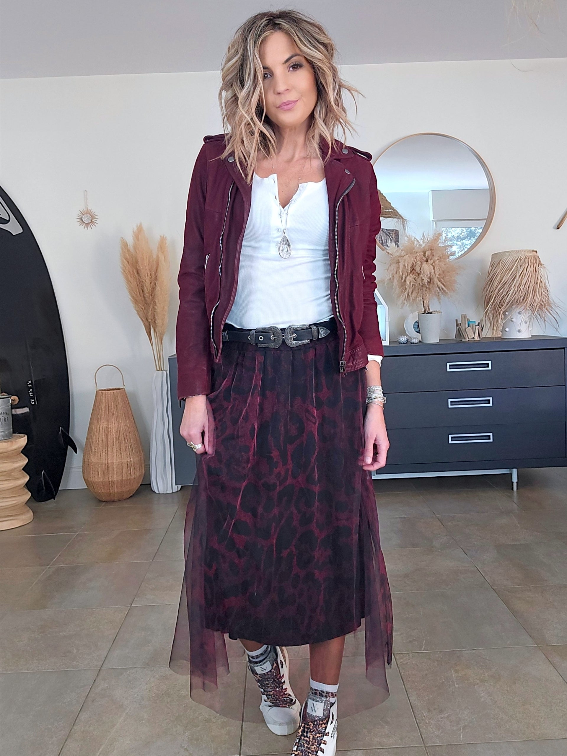 Perfecto aubergine 100% cuir - 𝐌𝐚𝐫𝐢𝐧𝐚𝟒𝟒𝐟𝐚𝐦𝐢𝐥𝐲