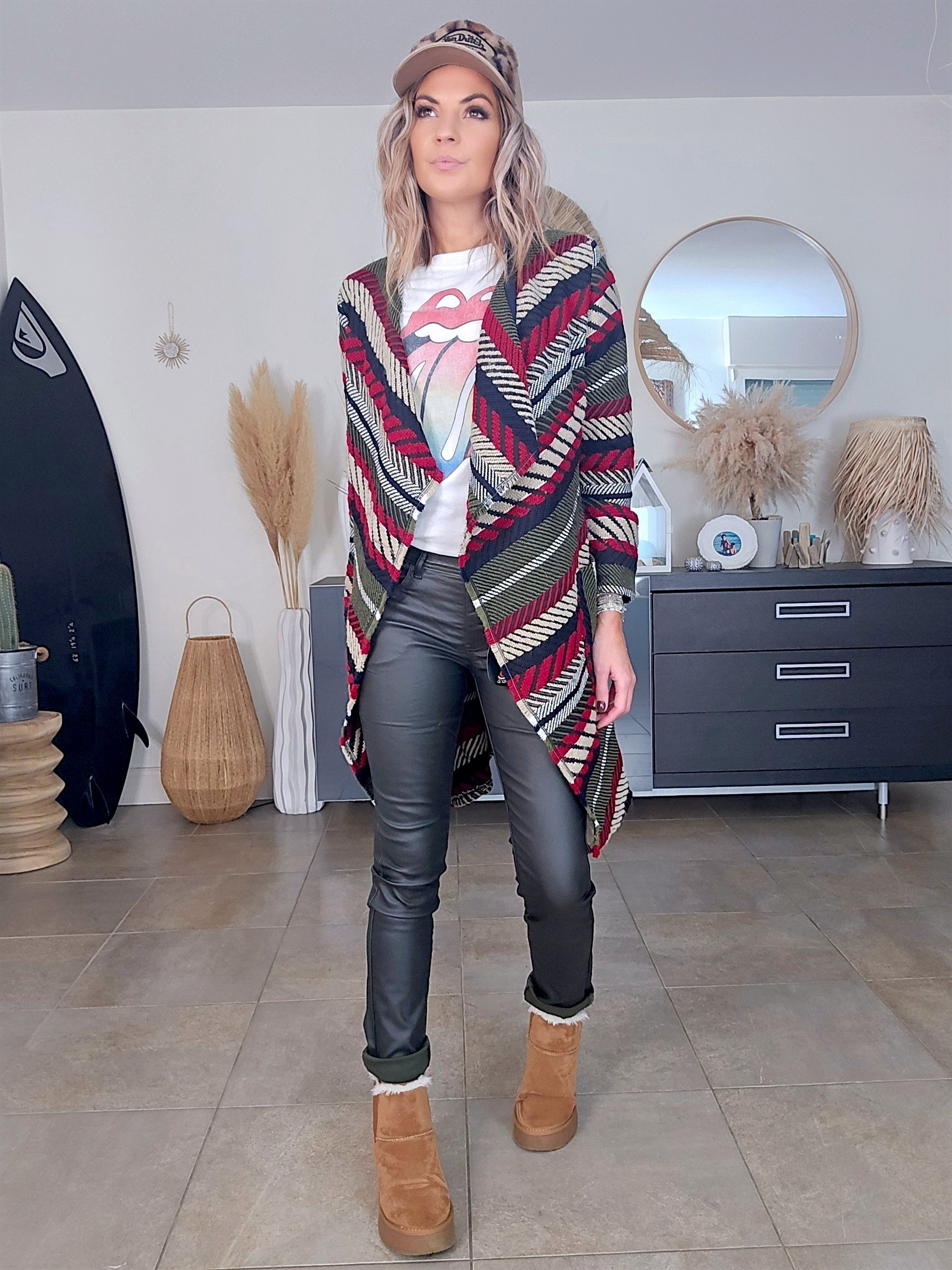 Veste gilet ethnique vert kaki - 𝐌𝐚𝐫𝐢𝐧𝐚𝟒𝟒𝐟𝐚𝐦𝐢𝐥𝐲