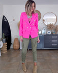 Veste cintrée rose fluo - 𝐌𝐚𝐫𝐢𝐧𝐚𝟒𝟒𝐟𝐚𝐦𝐢𝐥𝐲