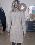 Manteau tweed beige et marron-kaki - 𝐌𝐚𝐫𝐢𝐧𝐚𝟒𝟒𝐟𝐚𝐦𝐢𝐥𝐲