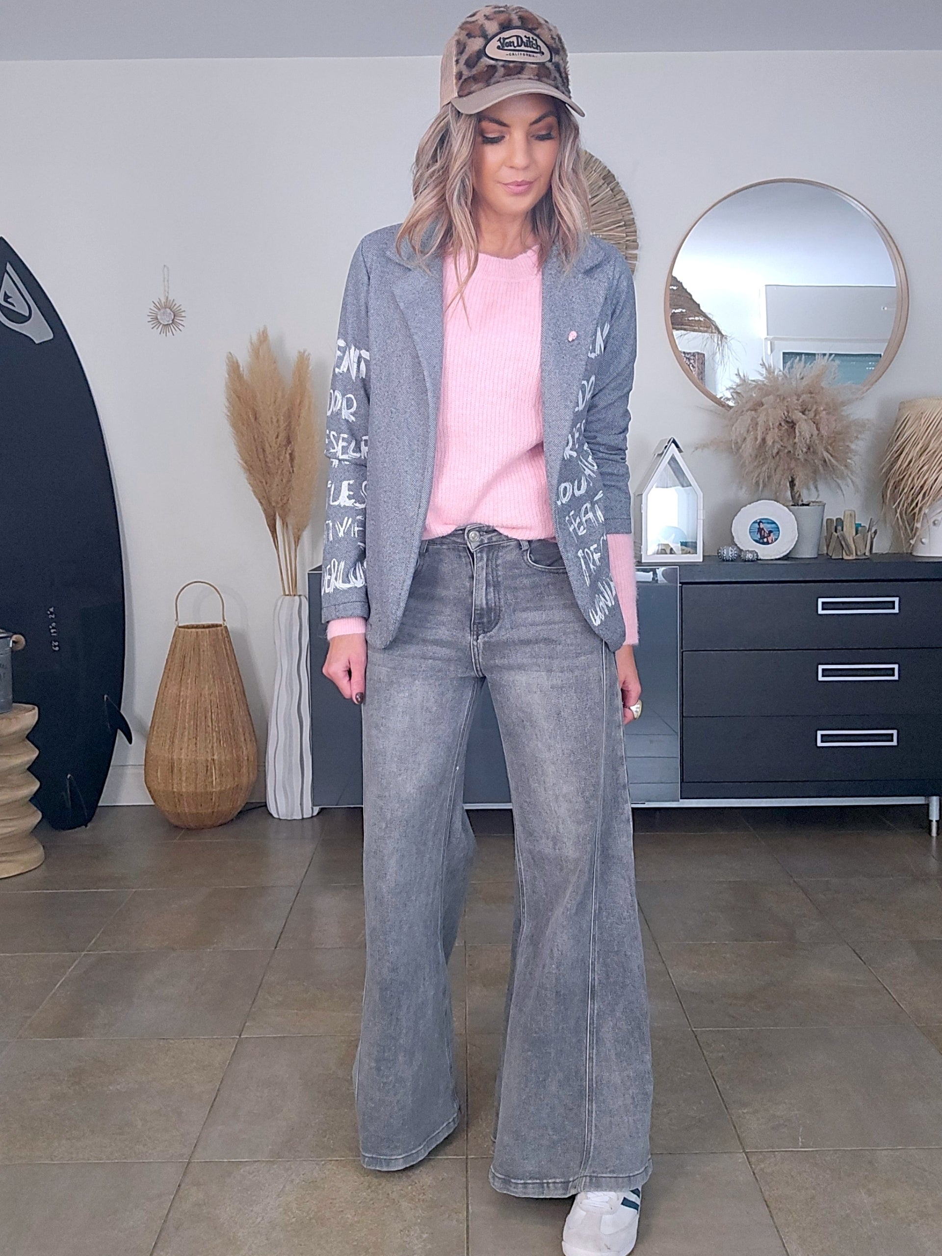Veste à chevrons &amp; tags + pin's skull rose - 𝐌𝐚𝐫𝐢𝐧𝐚𝟒𝟒𝐟𝐚𝐦𝐢𝐥𝐲