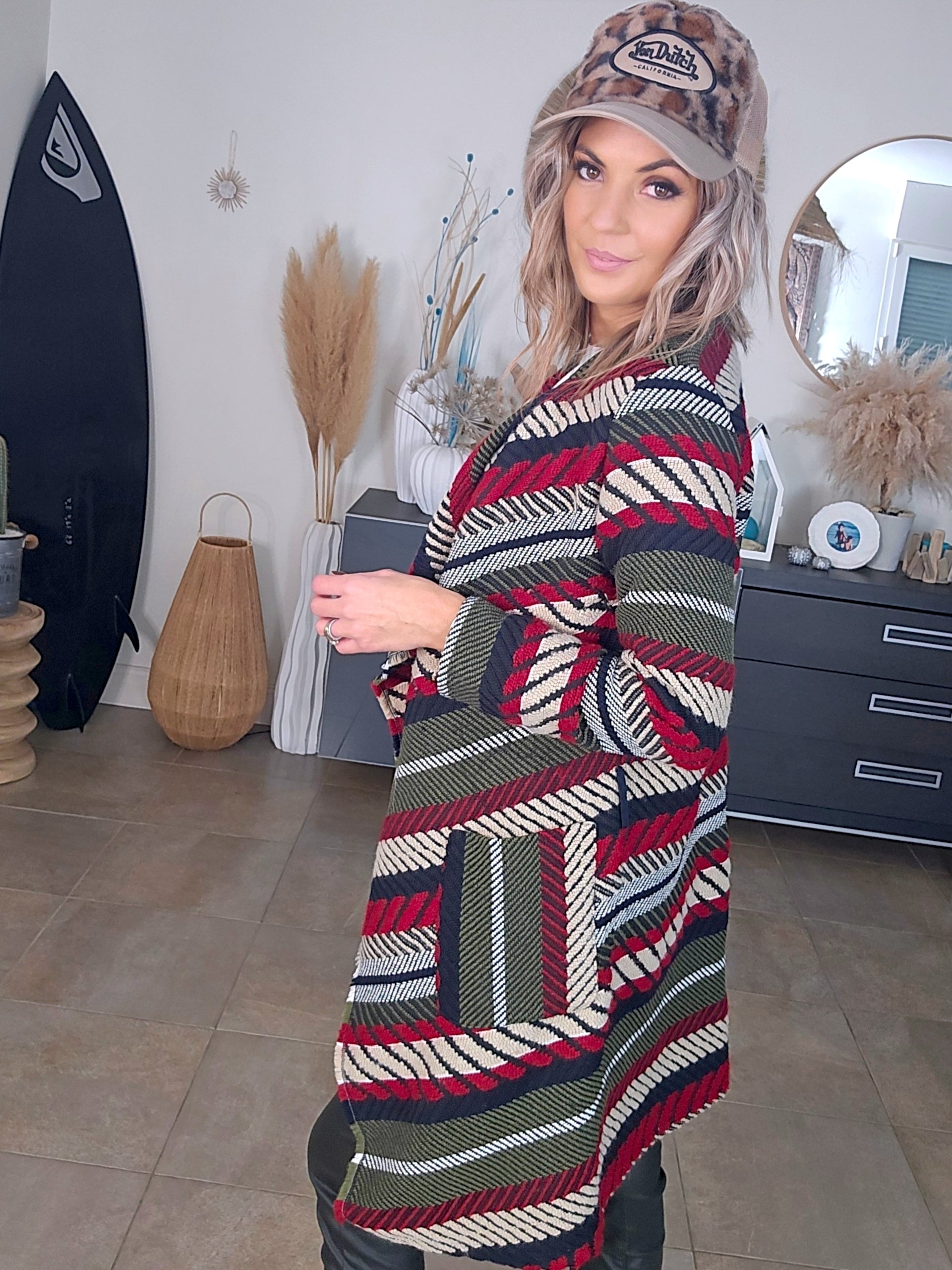 Veste gilet ethnique vert kaki - 𝐌𝐚𝐫𝐢𝐧𝐚𝟒𝟒𝐟𝐚𝐦𝐢𝐥𝐲