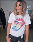 Tee-shirt blanc Rolling Stone - 𝐌𝐚𝐫𝐢𝐧𝐚𝟒𝟒𝐟𝐚𝐦𝐢𝐥𝐲