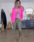 Veste cintrée rose fluo - 𝐌𝐚𝐫𝐢𝐧𝐚𝟒𝟒𝐟𝐚𝐦𝐢𝐥𝐲