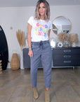 Tee-shirt blanc Good Vibes - 𝐌𝐚𝐫𝐢𝐧𝐚𝟒𝟒𝐟𝐚𝐦𝐢𝐥𝐲