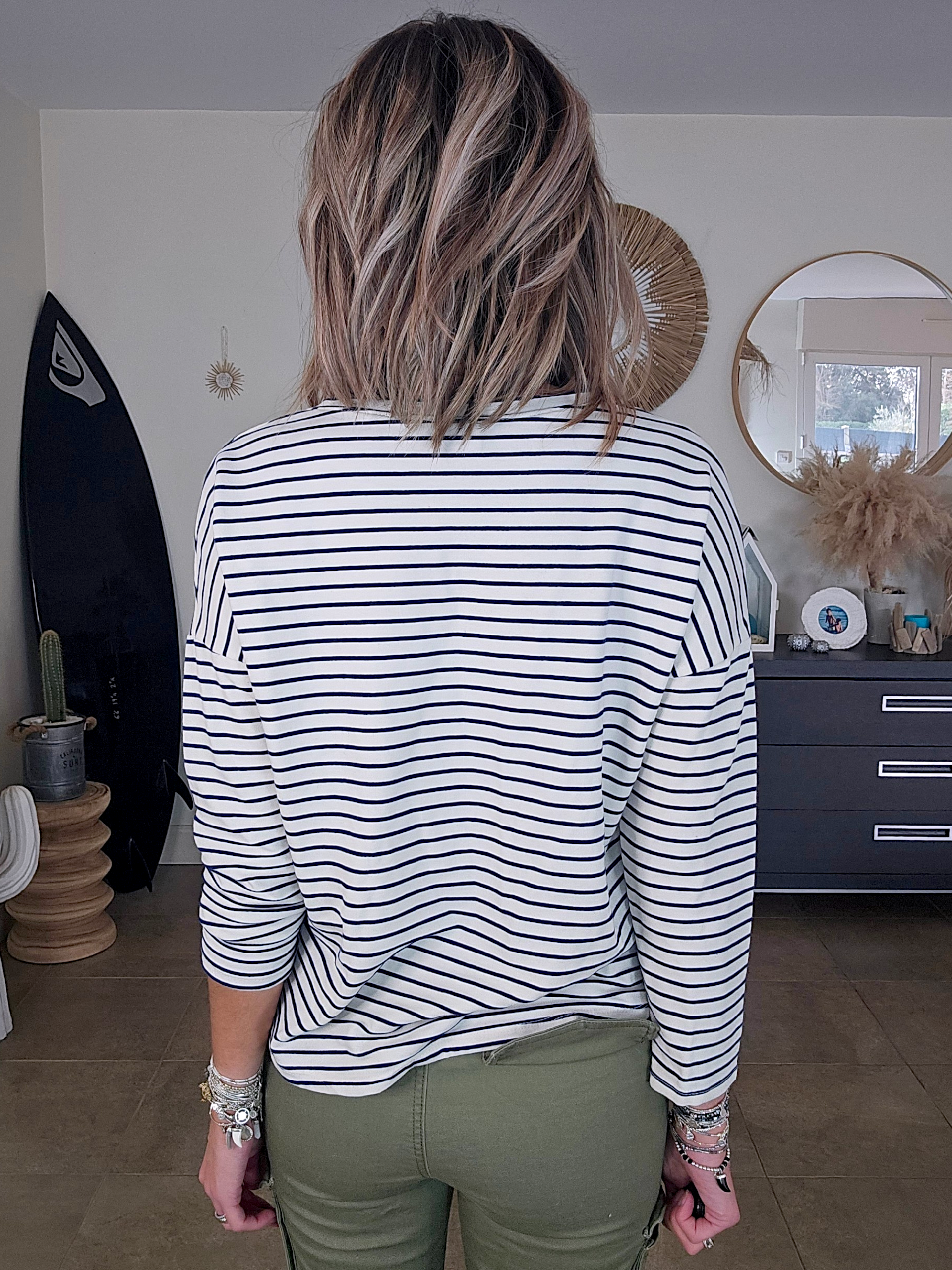 T- shirt marinière Mama rose fluo - 𝐌𝐚𝐫𝐢𝐧𝐚𝟒𝟒𝐟𝐚𝐦𝐢𝐥𝐲