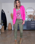 Veste cintrée rose fluo - 𝐌𝐚𝐫𝐢𝐧𝐚𝟒𝟒𝐟𝐚𝐦𝐢𝐥𝐲