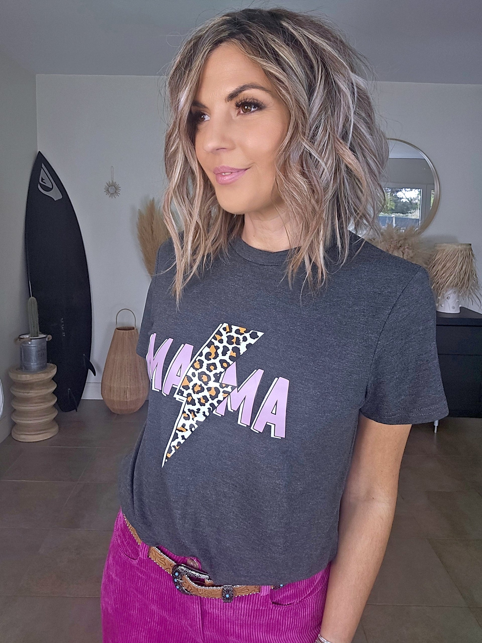 T-shirt gris anthracite éclair - 𝐌𝐚𝐫𝐢𝐧𝐚𝟒𝟒𝐟𝐚𝐦𝐢𝐥𝐲