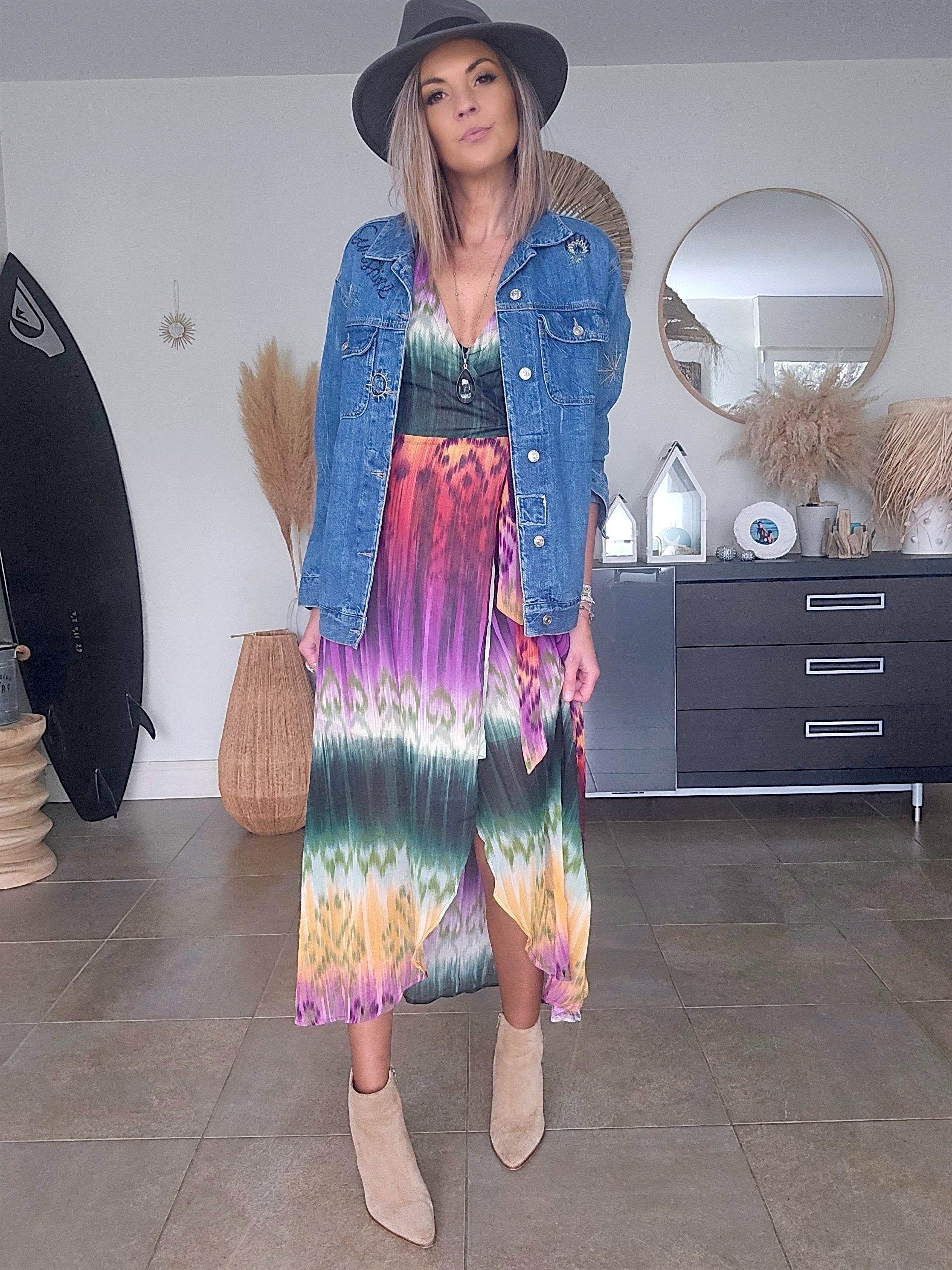 Robe soleil longue tricolore - 𝐌𝐚𝐫𝐢𝐧𝐚𝟒𝟒𝐟𝐚𝐦𝐢𝐥𝐲