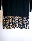 Robe noire maille pull à superposition léopard - 𝐌𝐚𝐫𝐢𝐧𝐚𝟒𝟒𝐟𝐚𝐦𝐢𝐥𝐲