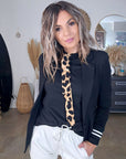 Veste cintrée noire à poignets sweat - 𝐌𝐚𝐫𝐢𝐧𝐚𝟒𝟒𝐟𝐚𝐦𝐢𝐥𝐲