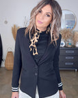 Veste cintrée noire à poignets sweat - 𝐌𝐚𝐫𝐢𝐧𝐚𝟒𝟒𝐟𝐚𝐦𝐢𝐥𝐲
