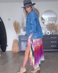 Robe soleil longue tricolore - 𝐌𝐚𝐫𝐢𝐧𝐚𝟒𝟒𝐟𝐚𝐦𝐢𝐥𝐲