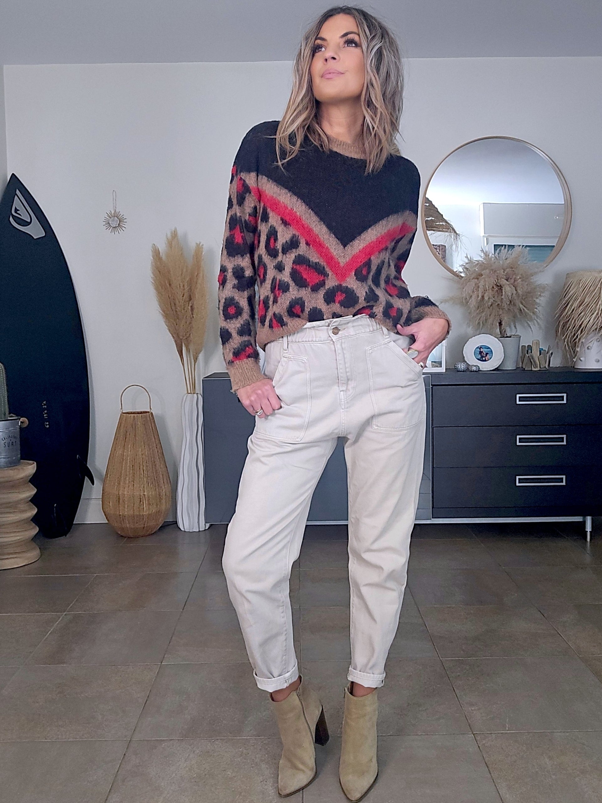 Pantalon beige en coton - 𝐌𝐚𝐫𝐢𝐧𝐚𝟒𝟒𝐟𝐚𝐦𝐢𝐥𝐲