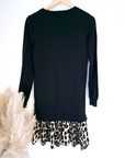 Robe noire maille pull à superposition léopard - 𝐌𝐚𝐫𝐢𝐧𝐚𝟒𝟒𝐟𝐚𝐦𝐢𝐥𝐲