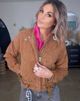 Blouson 100% cuir daim tabac - 𝐌𝐚𝐫𝐢𝐧𝐚𝟒𝟒𝐟𝐚𝐦𝐢𝐥𝐲