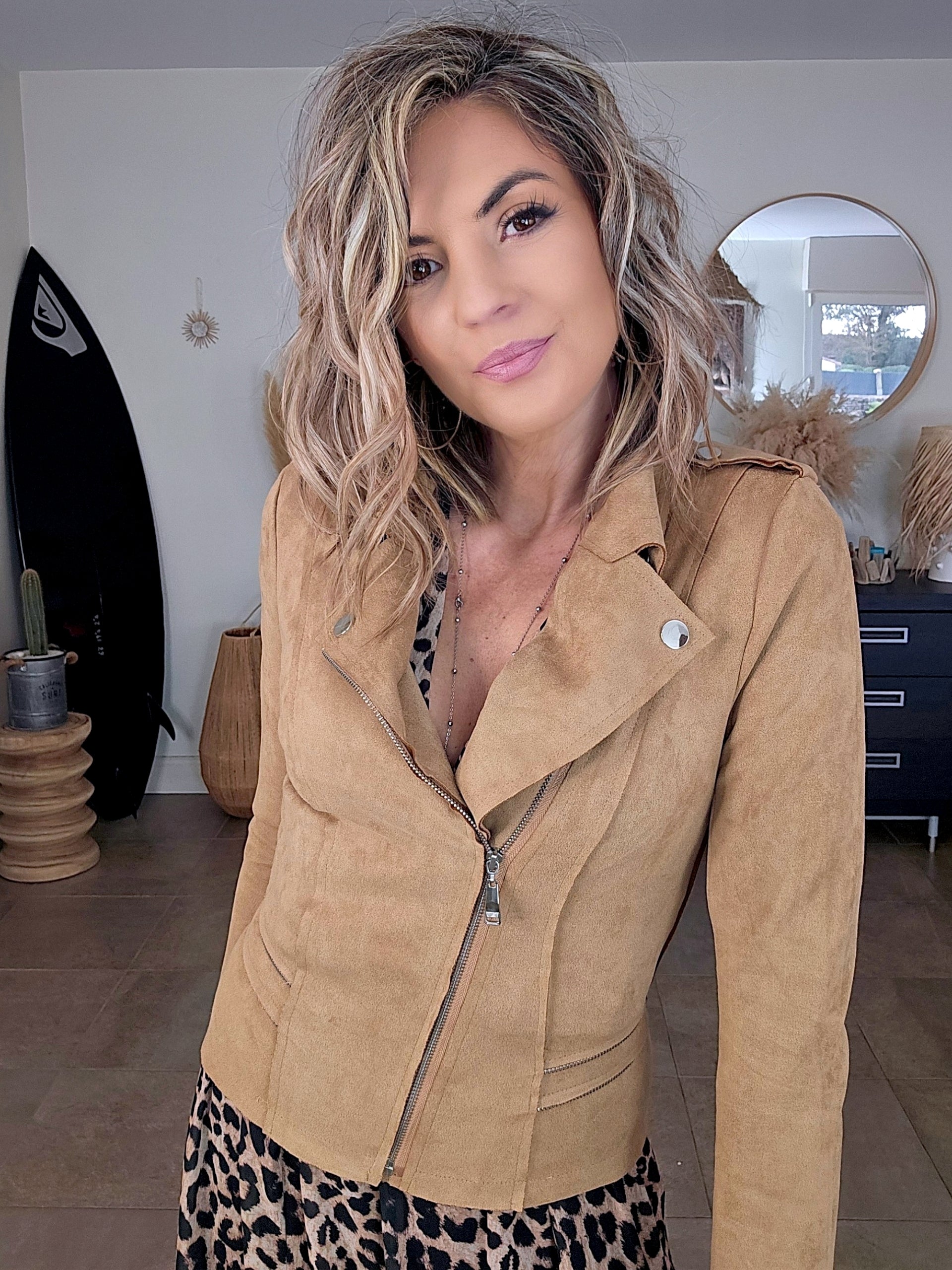 Perfecto suédine tabac - 𝐌𝐚𝐫𝐢𝐧𝐚𝟒𝟒𝐟𝐚𝐦𝐢𝐥𝐲