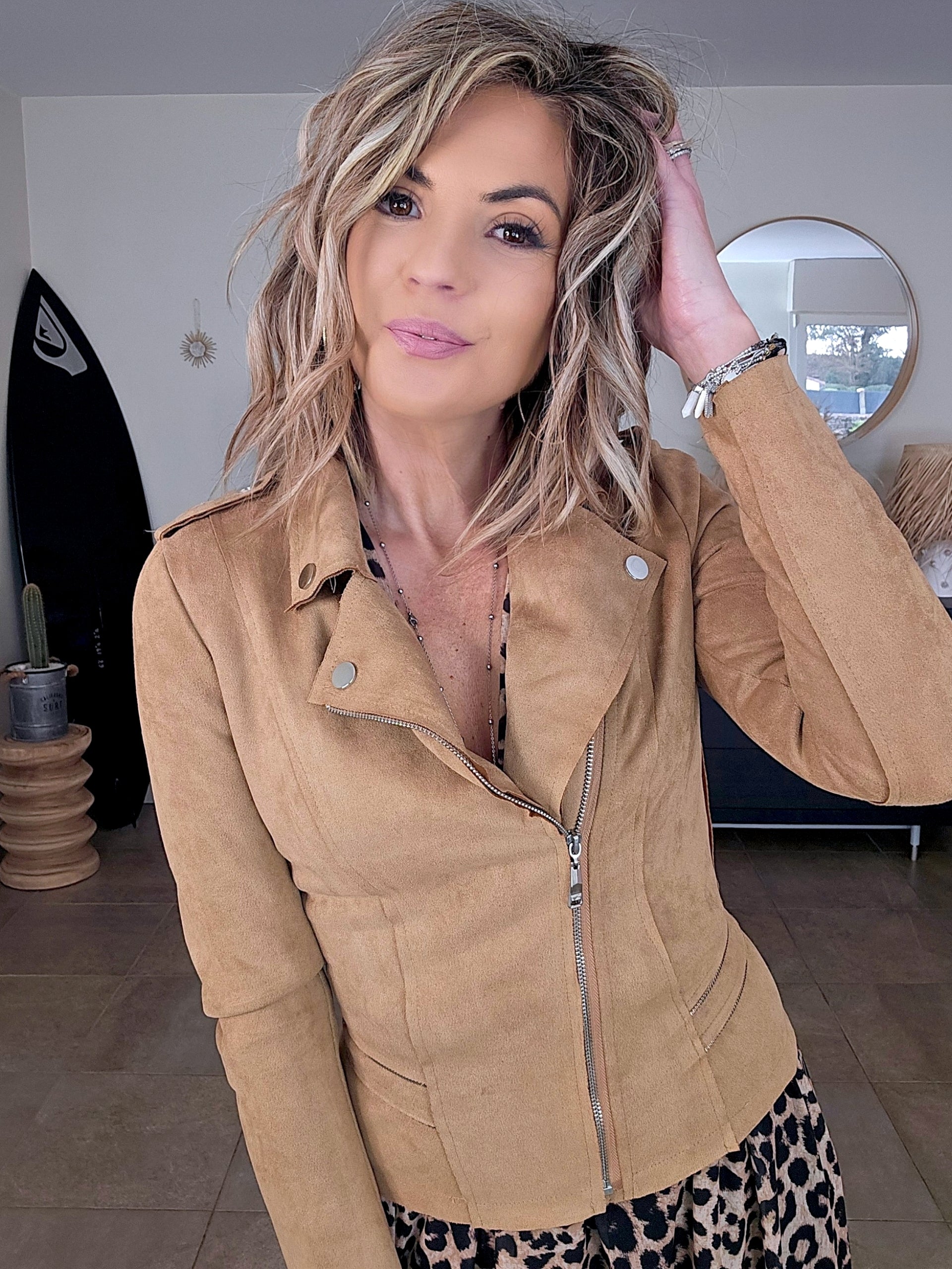 Perfecto suédine tabac - 𝐌𝐚𝐫𝐢𝐧𝐚𝟒𝟒𝐟𝐚𝐦𝐢𝐥𝐲