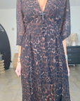 Robe longue marron à imprimé léopard - 𝐌𝐚𝐫𝐢𝐧𝐚𝟒𝟒𝐟𝐚𝐦𝐢𝐥𝐲