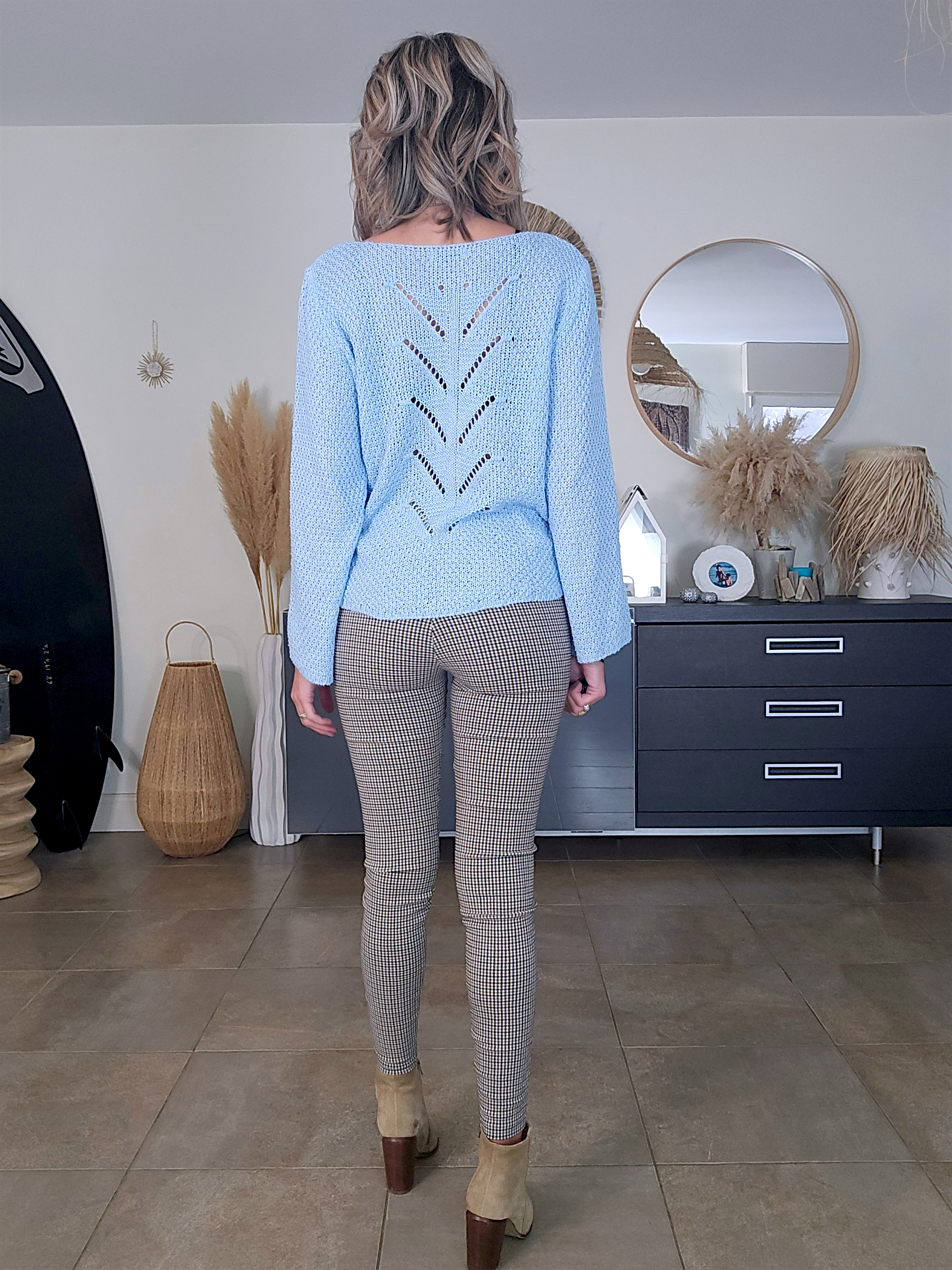 Pantalon à imprimé pied-de-poule - 𝐌𝐚𝐫𝐢𝐧𝐚𝟒𝟒𝐟𝐚𝐦𝐢𝐥𝐲