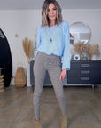 Pantalon à imprimé pied-de-poule - 𝐌𝐚𝐫𝐢𝐧𝐚𝟒𝟒𝐟𝐚𝐦𝐢𝐥𝐲