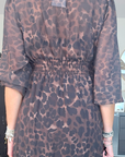 Robe longue marron à imprimé léopard - 𝐌𝐚𝐫𝐢𝐧𝐚𝟒𝟒𝐟𝐚𝐦𝐢𝐥𝐲