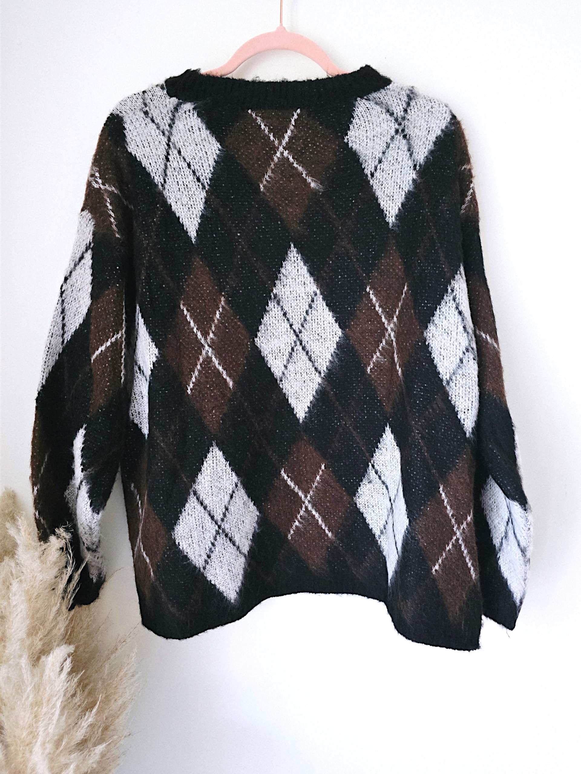 Pull à damiers marron - 𝐌𝐚𝐫𝐢𝐧𝐚𝟒𝟒𝐟𝐚𝐦𝐢𝐥𝐲