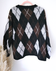 Pull à damiers marron - 𝐌𝐚𝐫𝐢𝐧𝐚𝟒𝟒𝐟𝐚𝐦𝐢𝐥𝐲