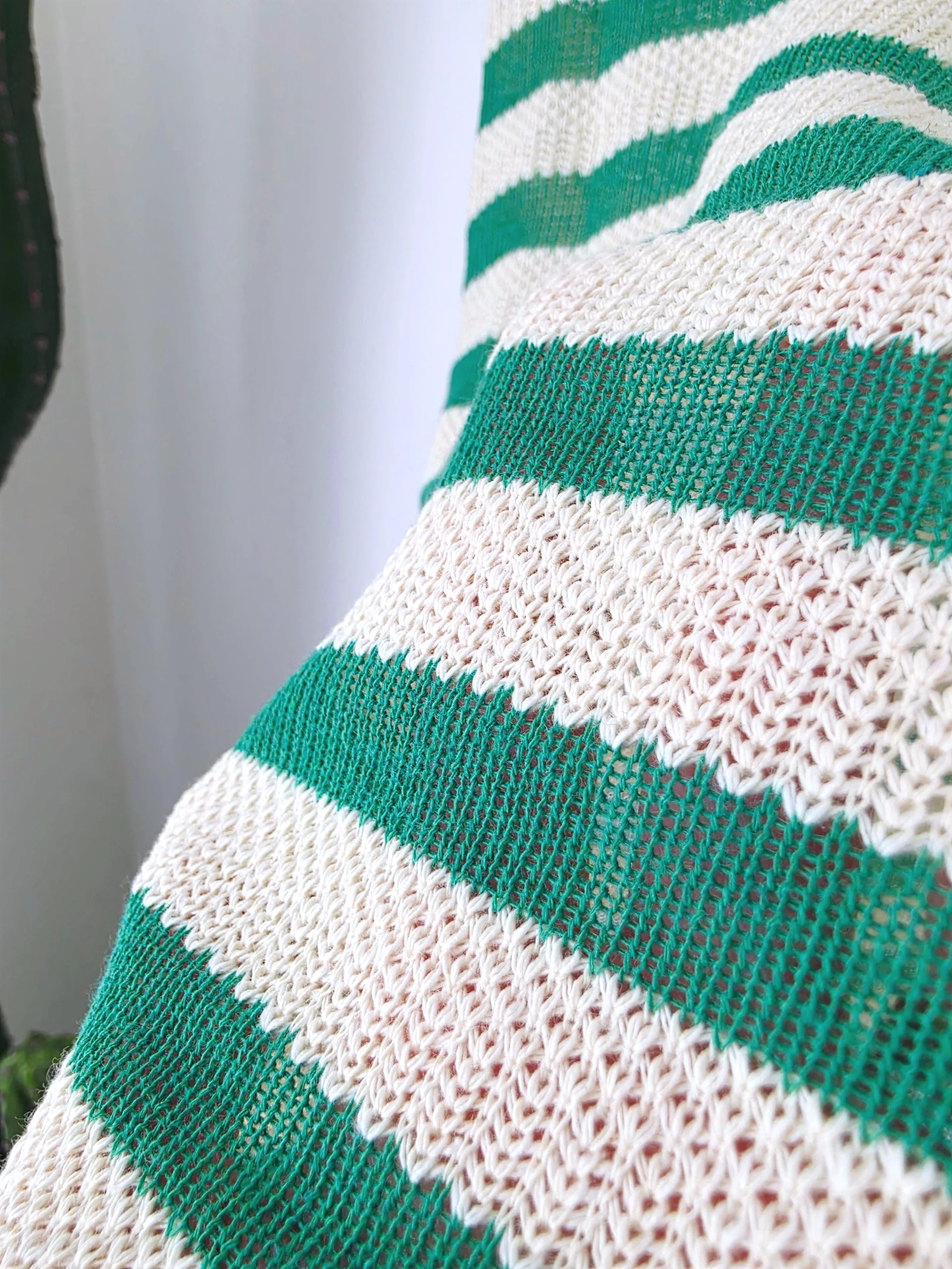 Haut en coton à maille rayé vert - 𝐌𝐚𝐫𝐢𝐧𝐚𝟒𝟒𝐟𝐚𝐦𝐢𝐥𝐲