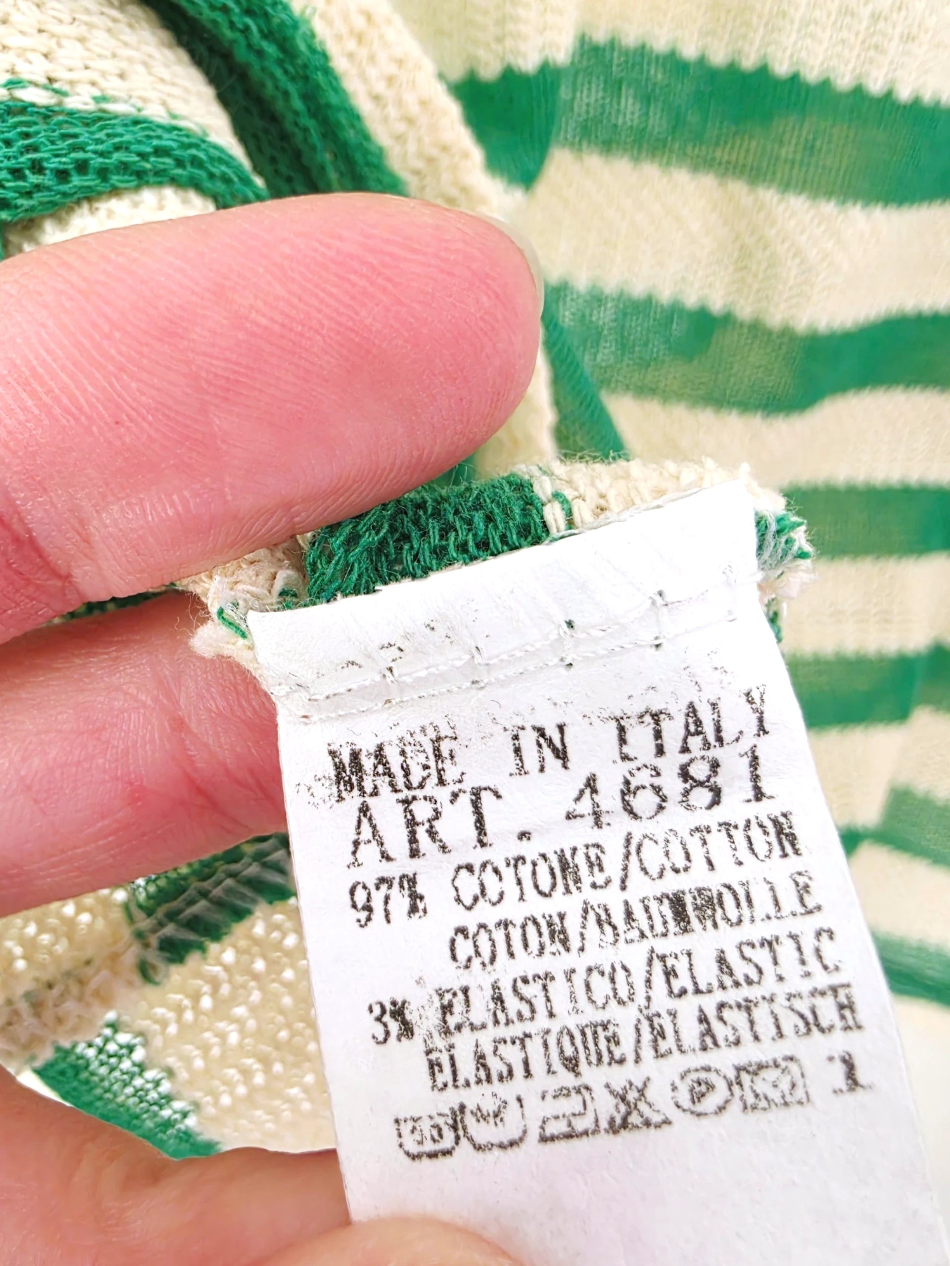 Haut en coton à maille rayé vert - 𝐌𝐚𝐫𝐢𝐧𝐚𝟒𝟒𝐟𝐚𝐦𝐢𝐥𝐲