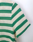 Haut en coton à maille rayé vert - 𝐌𝐚𝐫𝐢𝐧𝐚𝟒𝟒𝐟𝐚𝐦𝐢𝐥𝐲