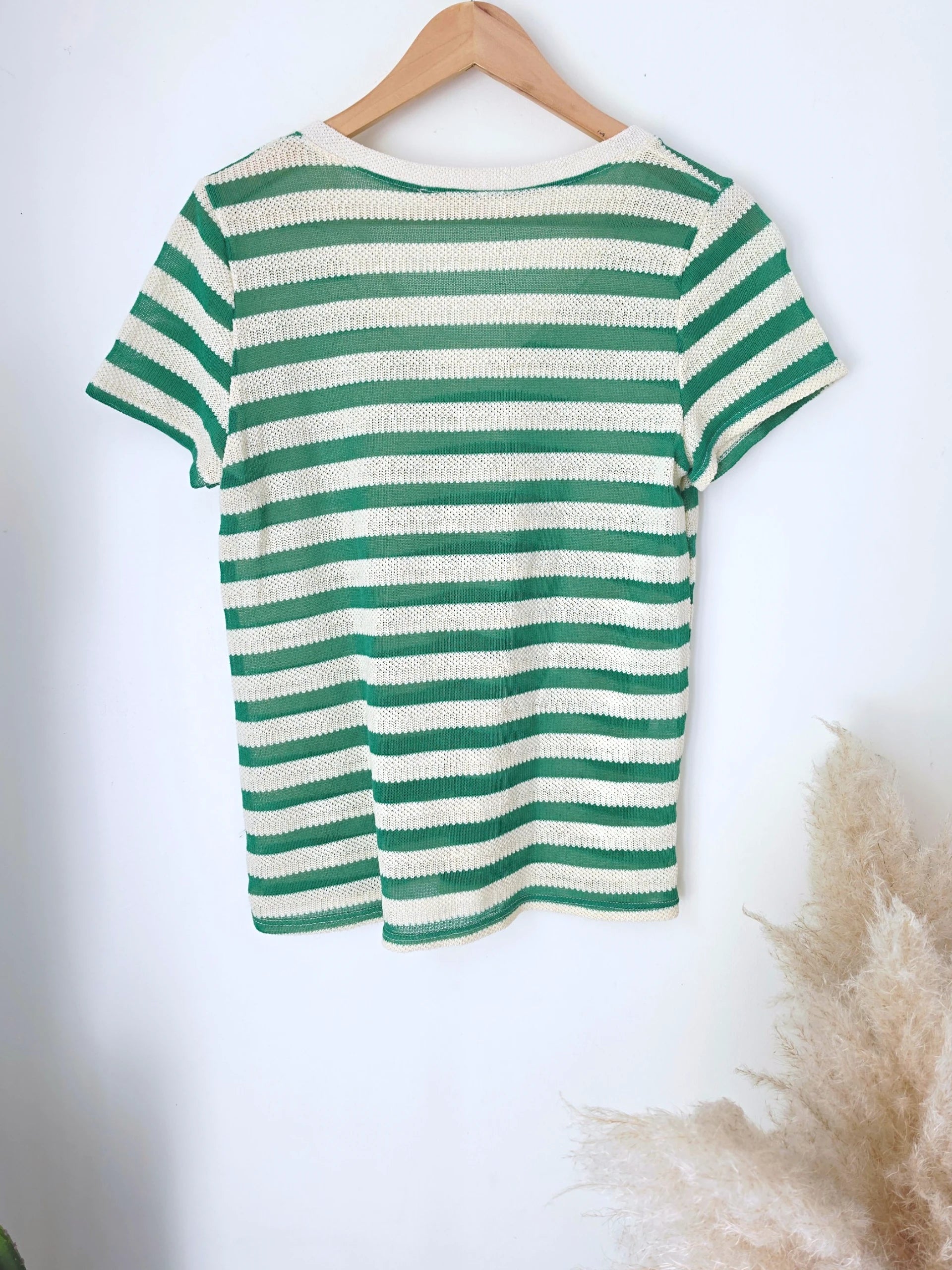 Haut en coton à maille rayé vert - 𝐌𝐚𝐫𝐢𝐧𝐚𝟒𝟒𝐟𝐚𝐦𝐢𝐥𝐲