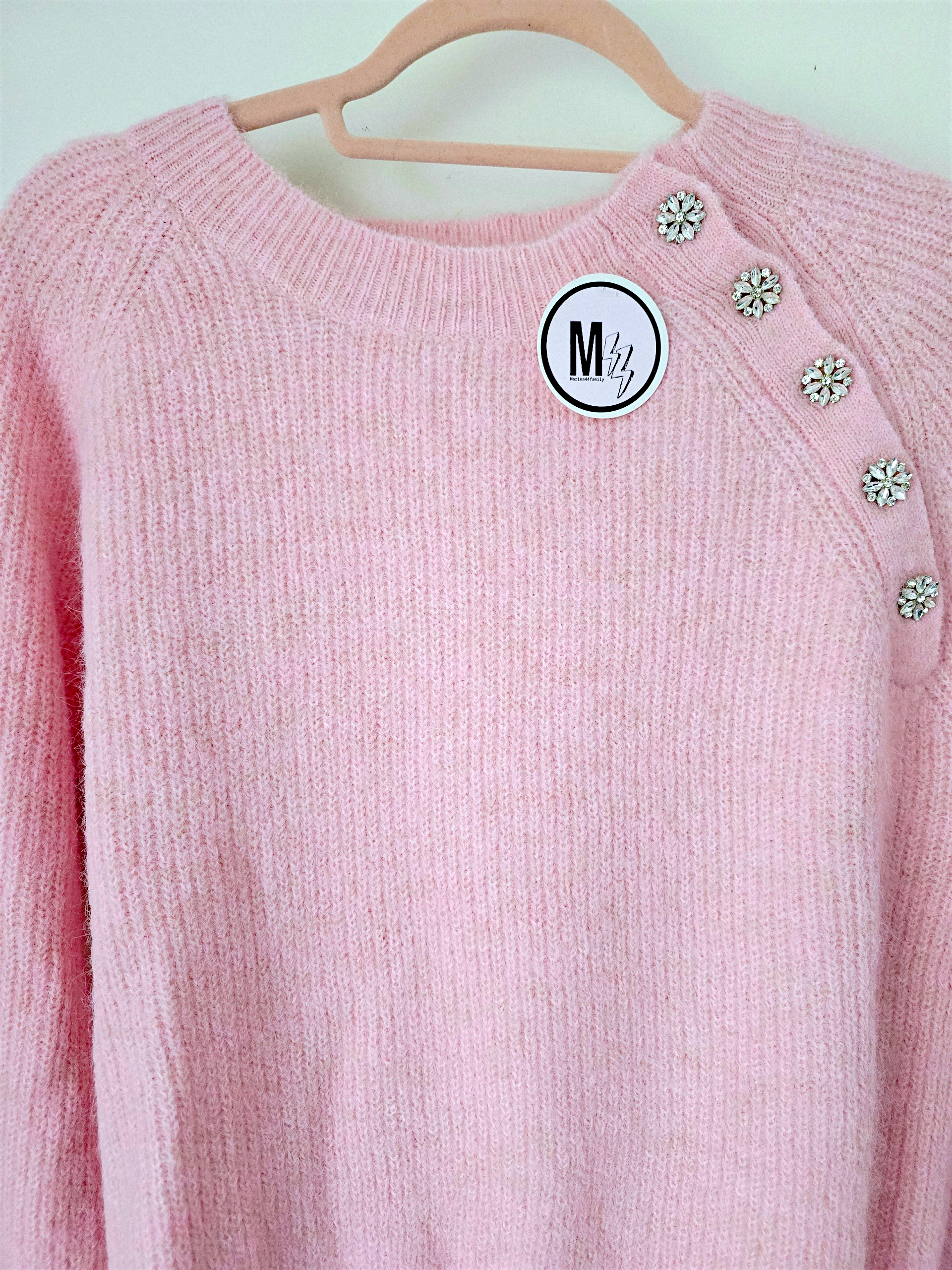 Pull rose à maille chaude - 𝐌𝐚𝐫𝐢𝐧𝐚𝟒𝟒𝐟𝐚𝐦𝐢𝐥𝐲