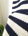 Haut en coton à maille rayé bleu marine - 𝐌𝐚𝐫𝐢𝐧𝐚𝟒𝟒𝐟𝐚𝐦𝐢𝐥𝐲