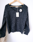 Pull gris anthracite à maille douce et chaude - 𝐌𝐚𝐫𝐢𝐧𝐚𝟒𝟒𝐟𝐚𝐦𝐢𝐥𝐲