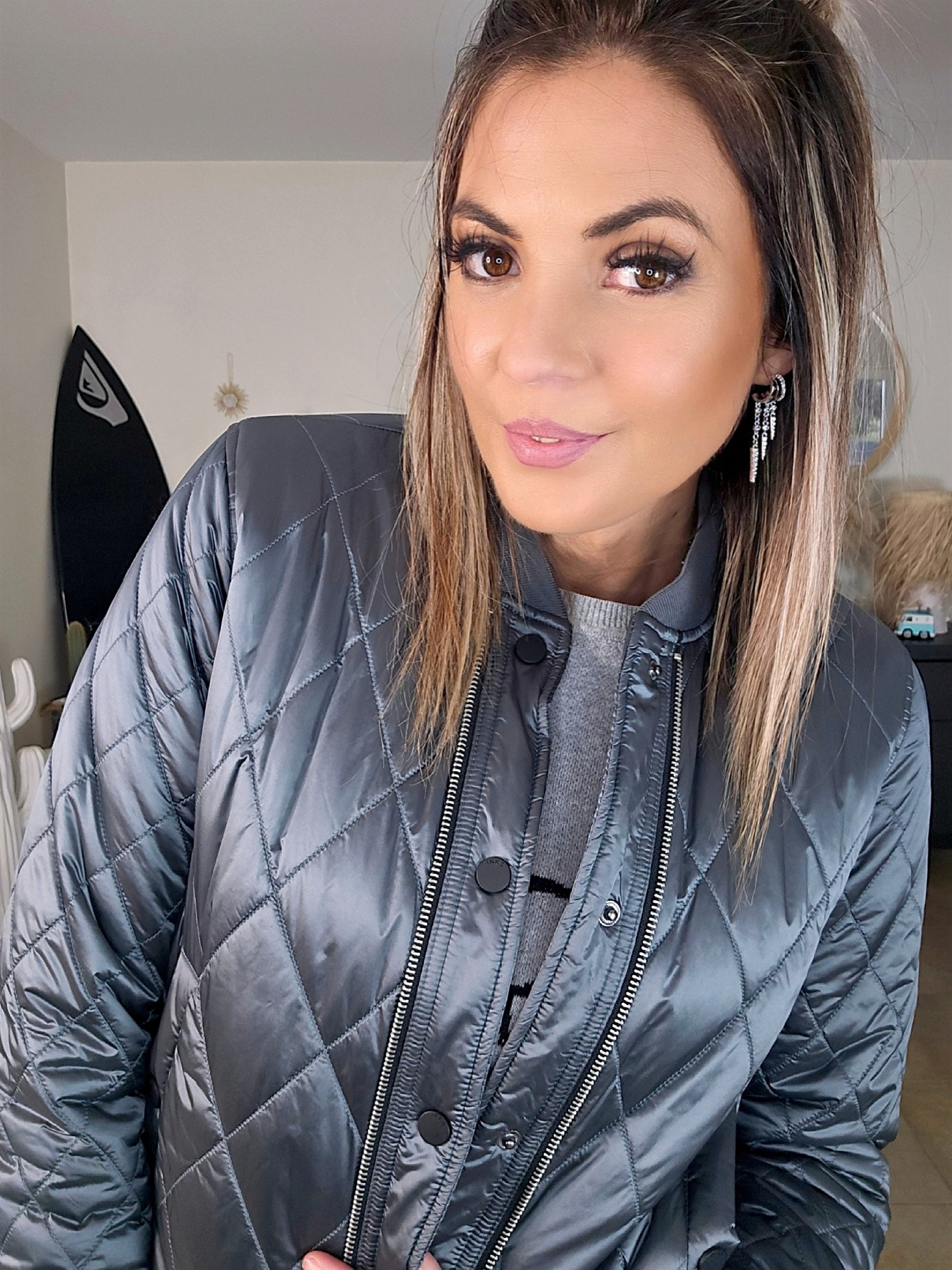 Doudoune matelassée gris métallisé - 𝐌𝐚𝐫𝐢𝐧𝐚𝟒𝟒𝐟𝐚𝐦𝐢𝐥𝐲
